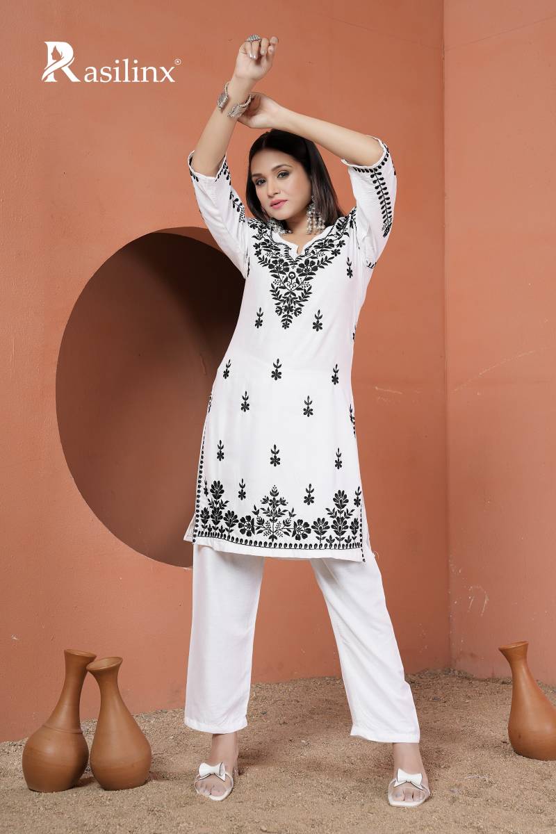 White Chikankari Kurti for Women